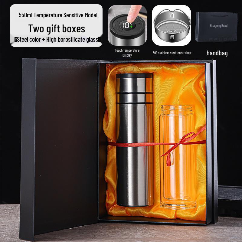 One-Touch Open Goose Egg Double-Layer Glass Cup: Anti-Scalding, High Borosilicate, Quick-Open Tea/Water Separation Cup