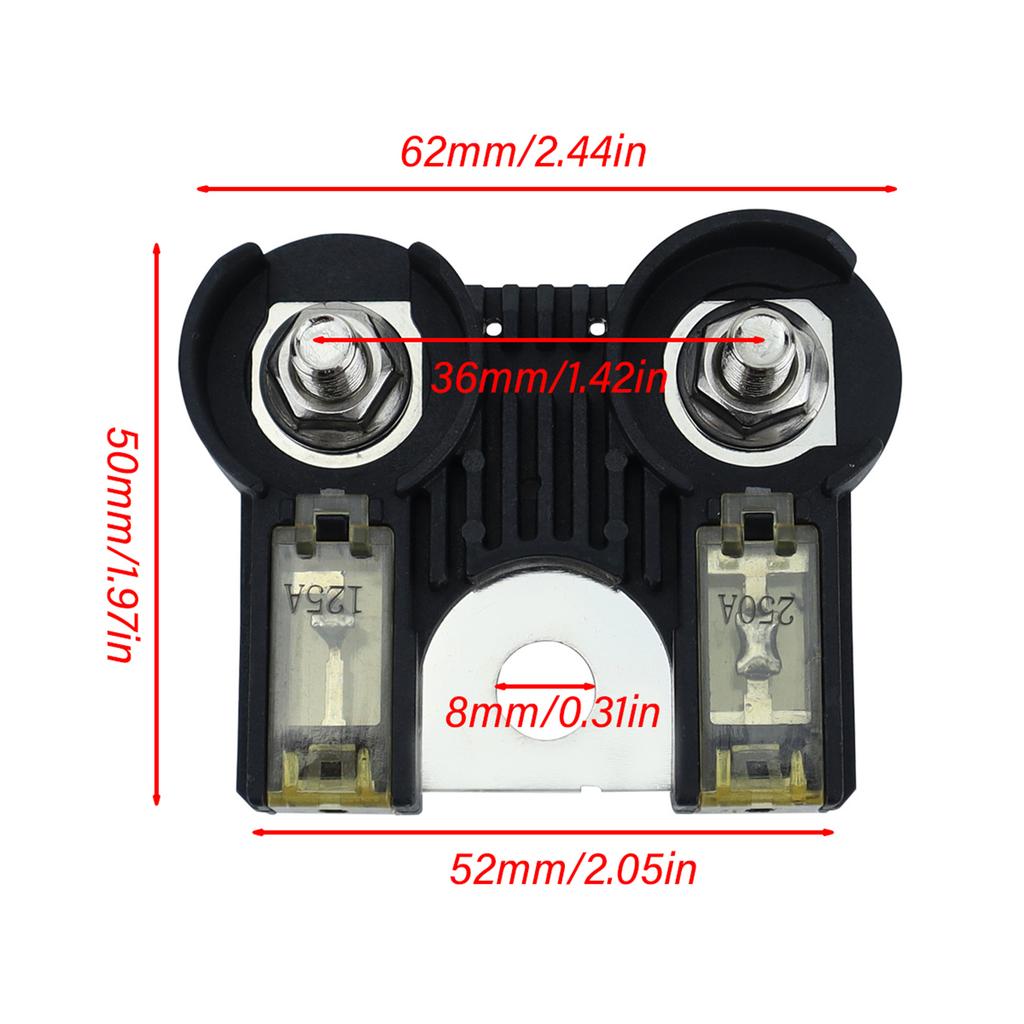 Battery Terminals Replacement with Double Fuses Holder Battery Terminals Upgrads for Electrical Systems for Car 926-010
