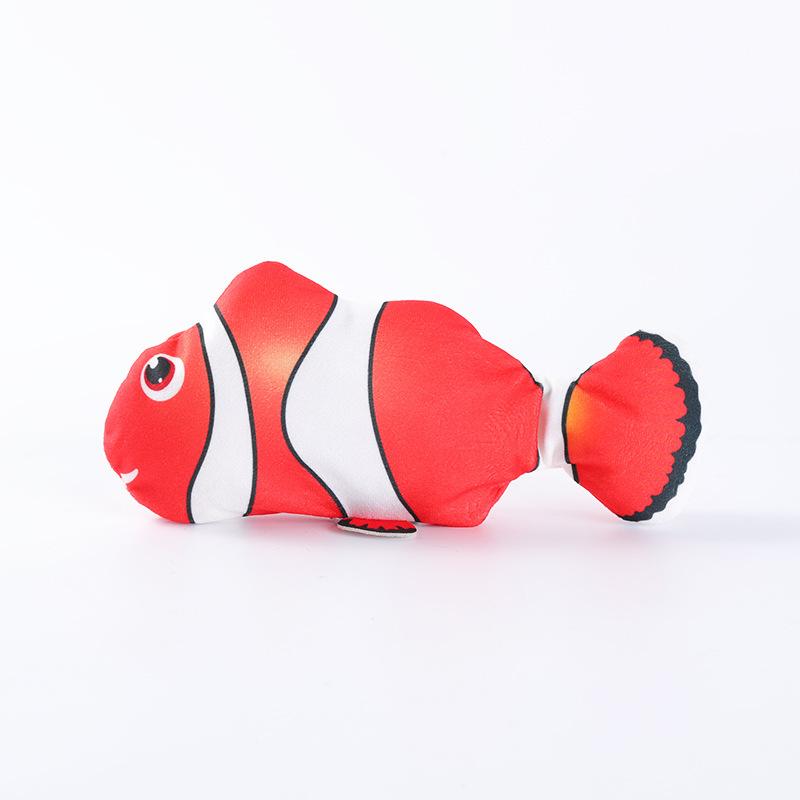 

Cat fish toys popular mint fish cloth can bite fun self-hi cat electric simulation fish kitten