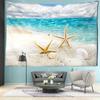 Beach Starfish Scenery Tapestry Wall Hanging Natural Minimalist Art Bohemian Hippie Bedroom Living Room Home Decor