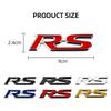 1pcs 3D Metal RS Logo Car Decal Trunk Body Side Sticker Accessories