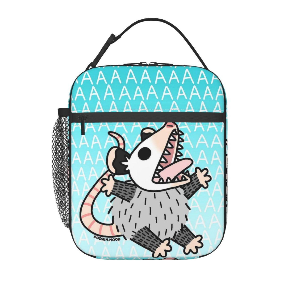 

Possum With A Wide Open Mouth Insulated Lunch Bag for Kids School Cooler Thermal Food Box Tote Portable Lunch Boxes Container One Size