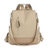 Schoolbag backpack women pu fabric texture commuting large capacity waterproof travel anti-theft backpack niche retro Baigou bag