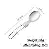 Stainless Steel Folding Spoon Folding Tableware Small Knife Salad Spoon with Fork Folding Spoon Outdoor Portable Set