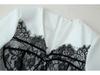 Europäisches & Amerikanisches V-Ausschnitt Schlankes Spitzen-Patchwork-Kleid, Stil 2026