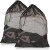 Bolsa de Malla con Cordón para Lavandería y Protección de Lavado para Ropa y Cortinas - Negro/Blanco