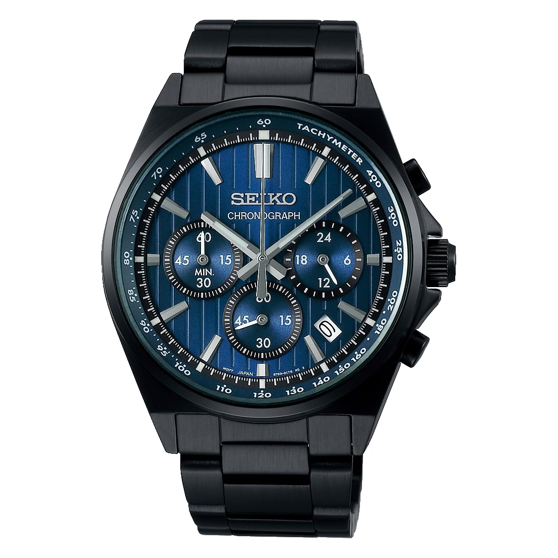 

[Часы SEIKO] Мужские часы SEIKO Selection серии S, черный кварцевый хронограф SBTR035