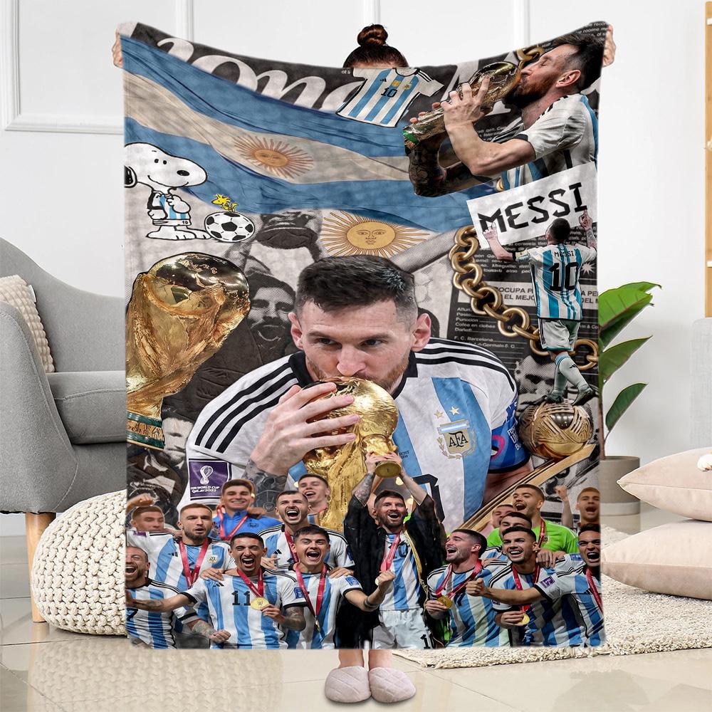 Messi 185 Blanket Ultra-Soft Great for Office Sofa Office Chair for All Seasons Stylish Decor Best Holiday Gift for Friends Family