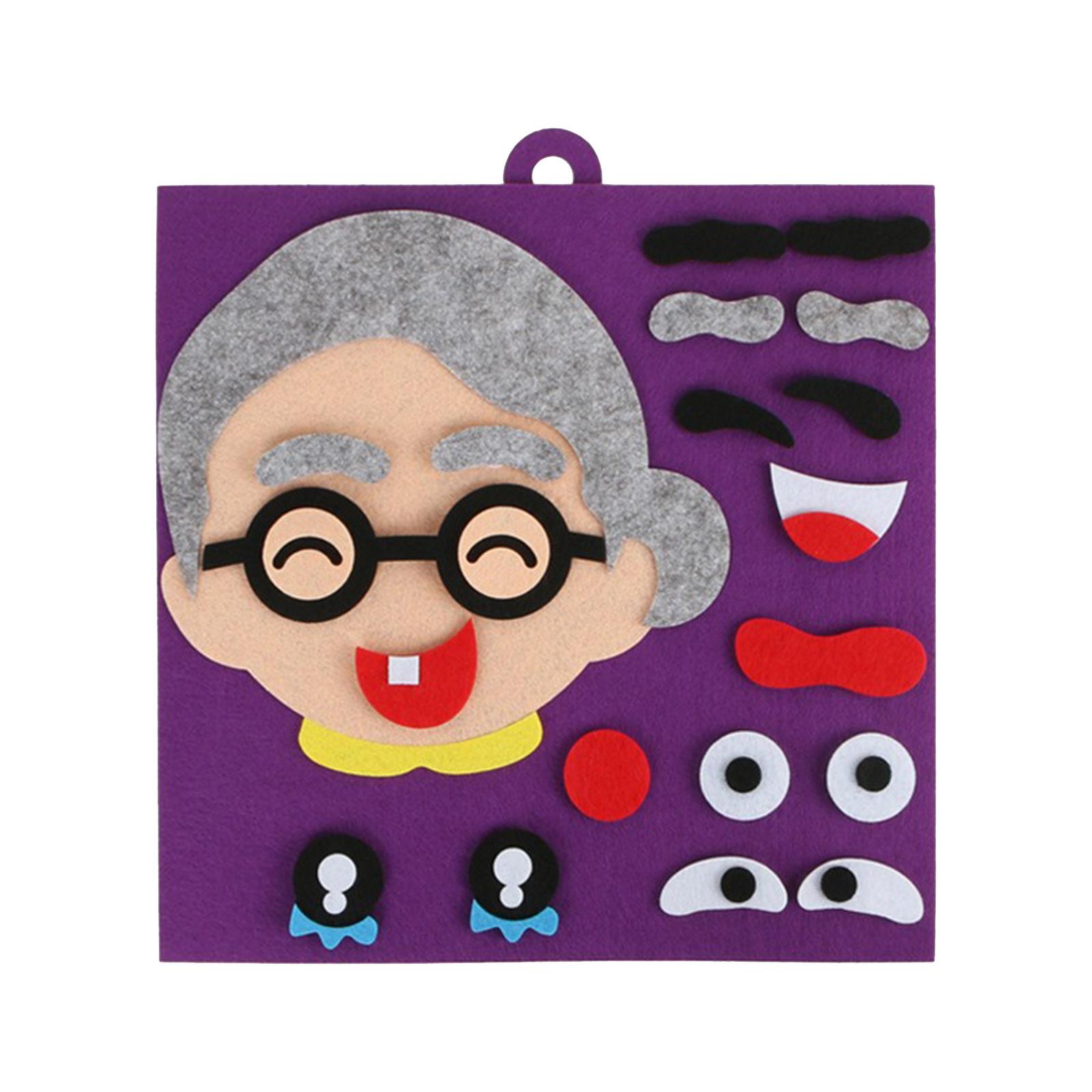 

(Куниде) Детские образовательные изменения выражения лица наклейки игрушка DIY патч игрушка One Size