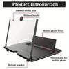 1pc 12/10 Inch 3D HD Mobile Phone Screen Magnifier, Foldable Stand with Phone Holder, Video Amplifier for Movies, Reading
