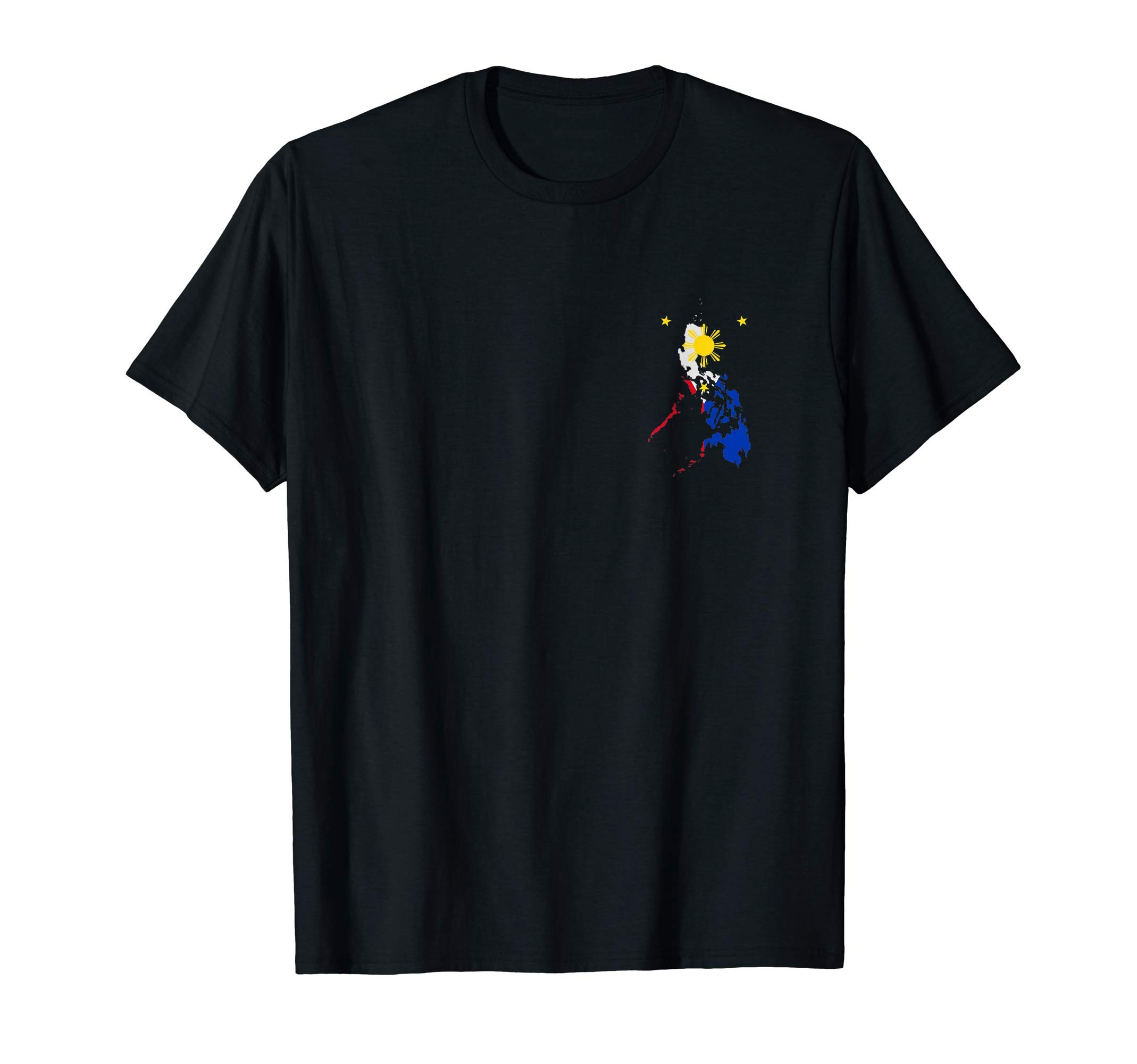 

Philippines map and flag chest logo Philippine souvenir - T-shirt