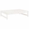 Vidaxl 2-Cz. Garden Furniture Set, White, Solid Pine Wood