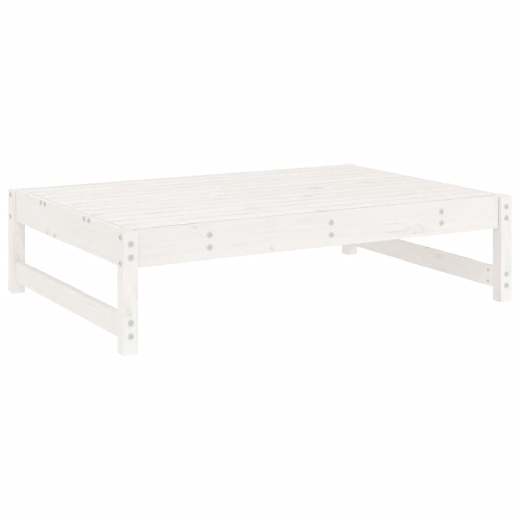Vidaxl 2-Cz. Garden Furniture Set, White, Solid Pine Wood