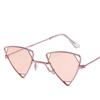 Retro Alloy Triangle Punk Sunglasses Men Hollow Eyewear Candy Colors Gradient Gothic Sun Glasses For Women Openwork Metal Frame