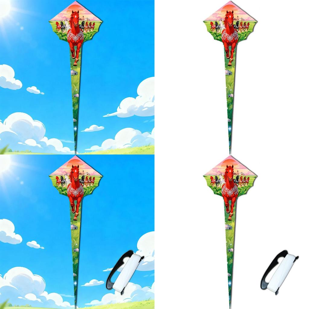 Horse Kite With Polyester Material And Mechanical Craft For Childrens Outdoor Play