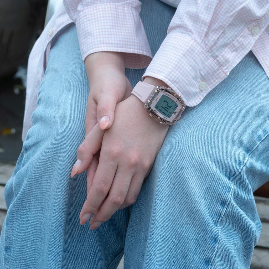 Authorized Distributor [ICE-WATCH] Ice Watch Tonneau Type Wristwatch Men's Unisex 024563 ICE Digit Boliday Nude Clear Rose Gold Small Date Day of the