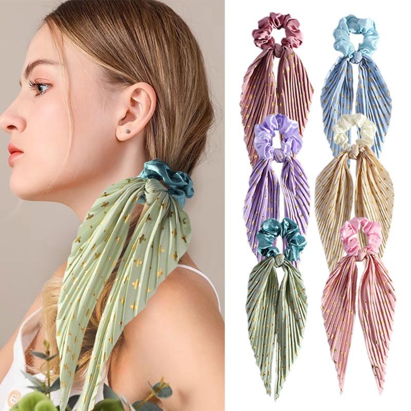 Women Handmade Hair Ropes Ribbon Ponytail Headband Fashion Women Hair Accessories Girl Scrunchie Ropes Ornaments French Headdres