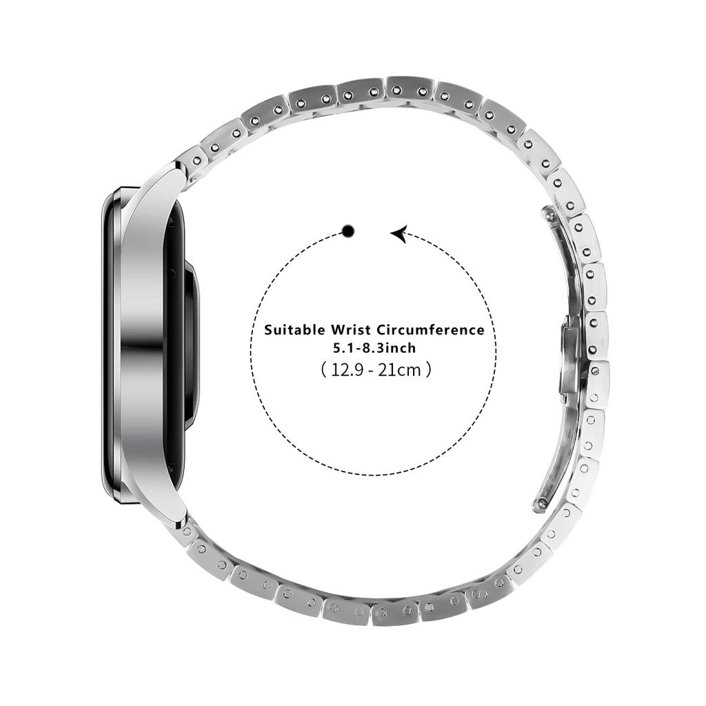 For Huawei Watch GT Runner Strap Replacement Stainless Steel Smart Watch Band with Buckle