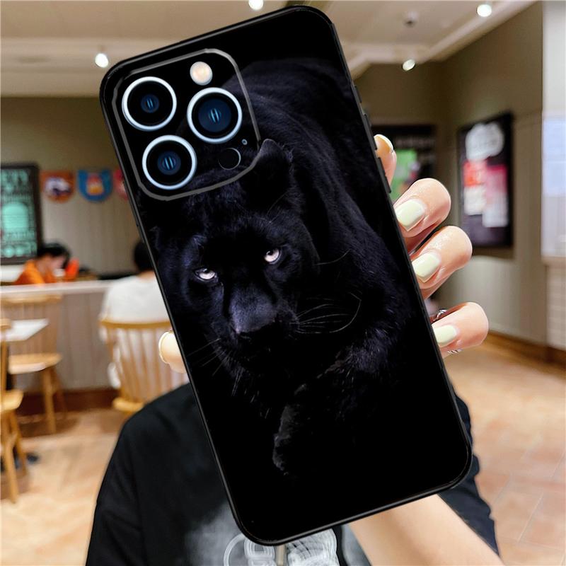 Cheetah Panther Phone Case For iPhone 11 12 13 14 16 15 Pro Max Mini XS X XR 7 8 Plus Soft Cover Shell