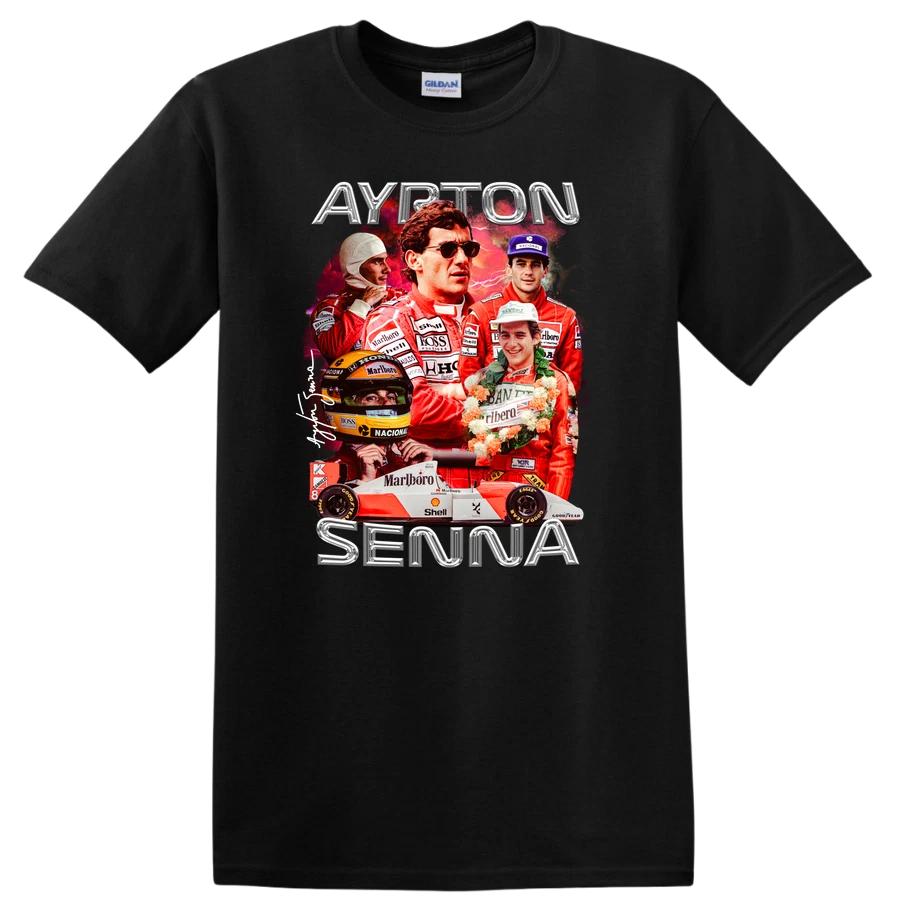 Ayrton Senna Formula One Racing Legend Graphic T Shirt Racing Tee Gift XS