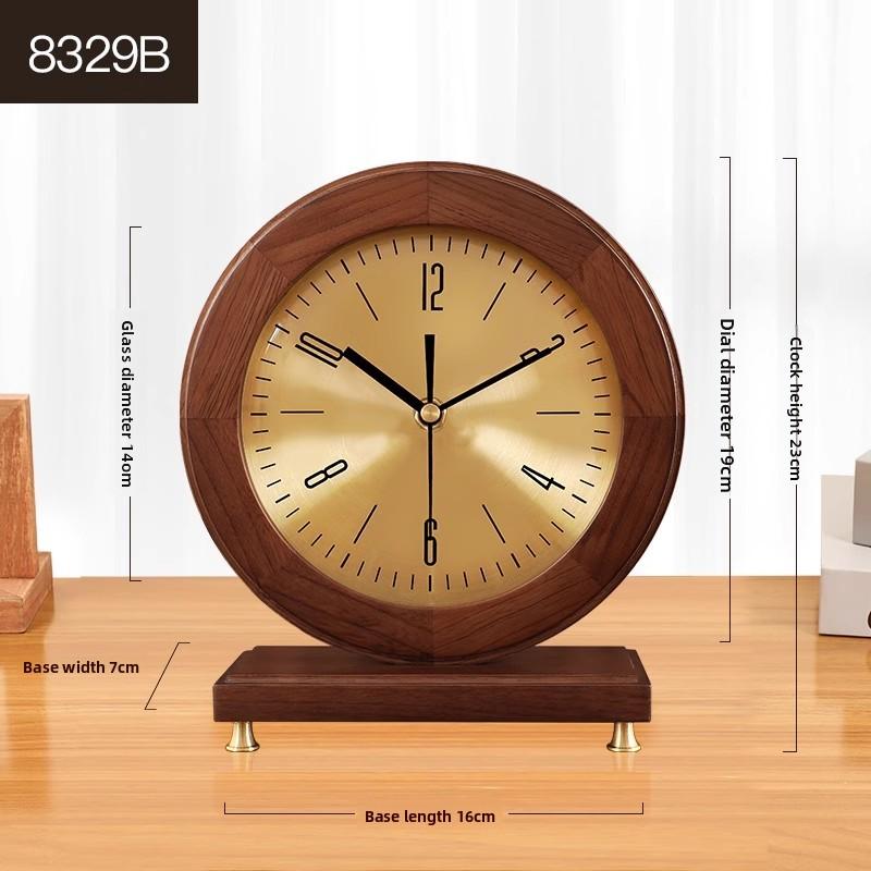 

BEPAN Chinese Walnut Solid Wood Clock Living Room Home Pendulum Table Large Silent Table Clock Table Home Decoration