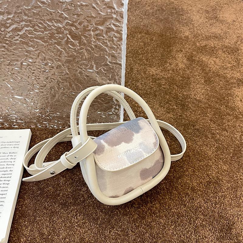 Printed trend personalized daily commute handbag bag simple shoulder bag messenger bag zipper women's bag