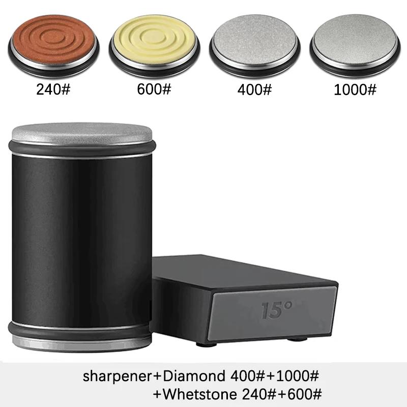 Válcová bruska na nože Magnetický držák na nože Diamantová brusná sada s úhlem 15 a 20 stupňů Váleček Kuchyňský doplněk