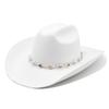 Hemmed Wool Hat Western Cowboy Top Hat Men'S And Women'S Couple Hat Ethnic Curled Felt Hat