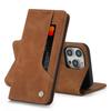  Vintage Strong Magnetic Wallet Case for iPhone 17 & Samsung S25 Ultra - Retro Flip Leather Card Holder Cover
