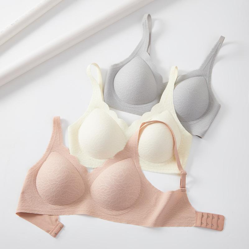 Traceless jelly strip soft support bra comfortable breathable anti-expansion bra