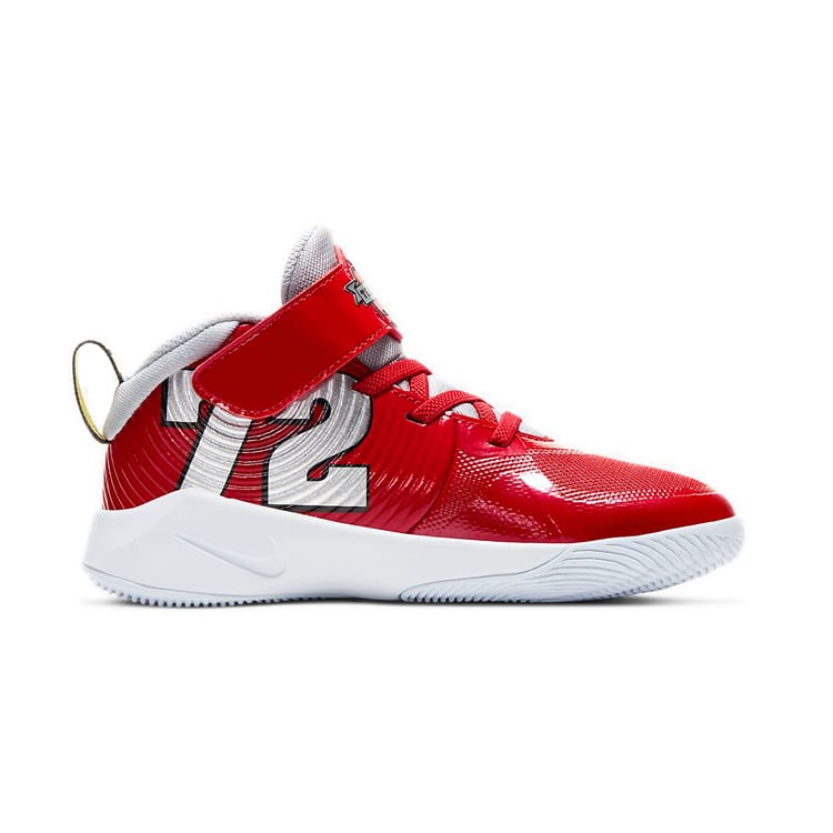 Nike Team Hustle D 9 Mid top Children's Basketball Shoes Red Children Aged 3 7 Years Old CQ4278-600