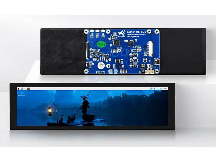 Dotykový LCD displej Raspberry Pi 8,8" MIPI DSI, rozlišení 480x1920.