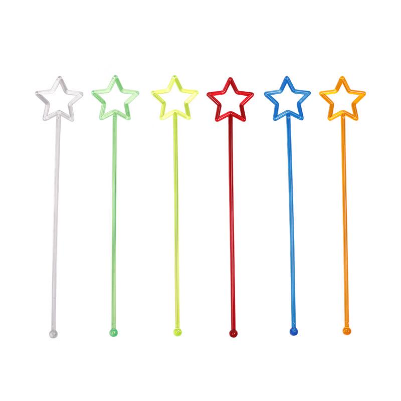 Plastic Star Swizzle Sticks Set