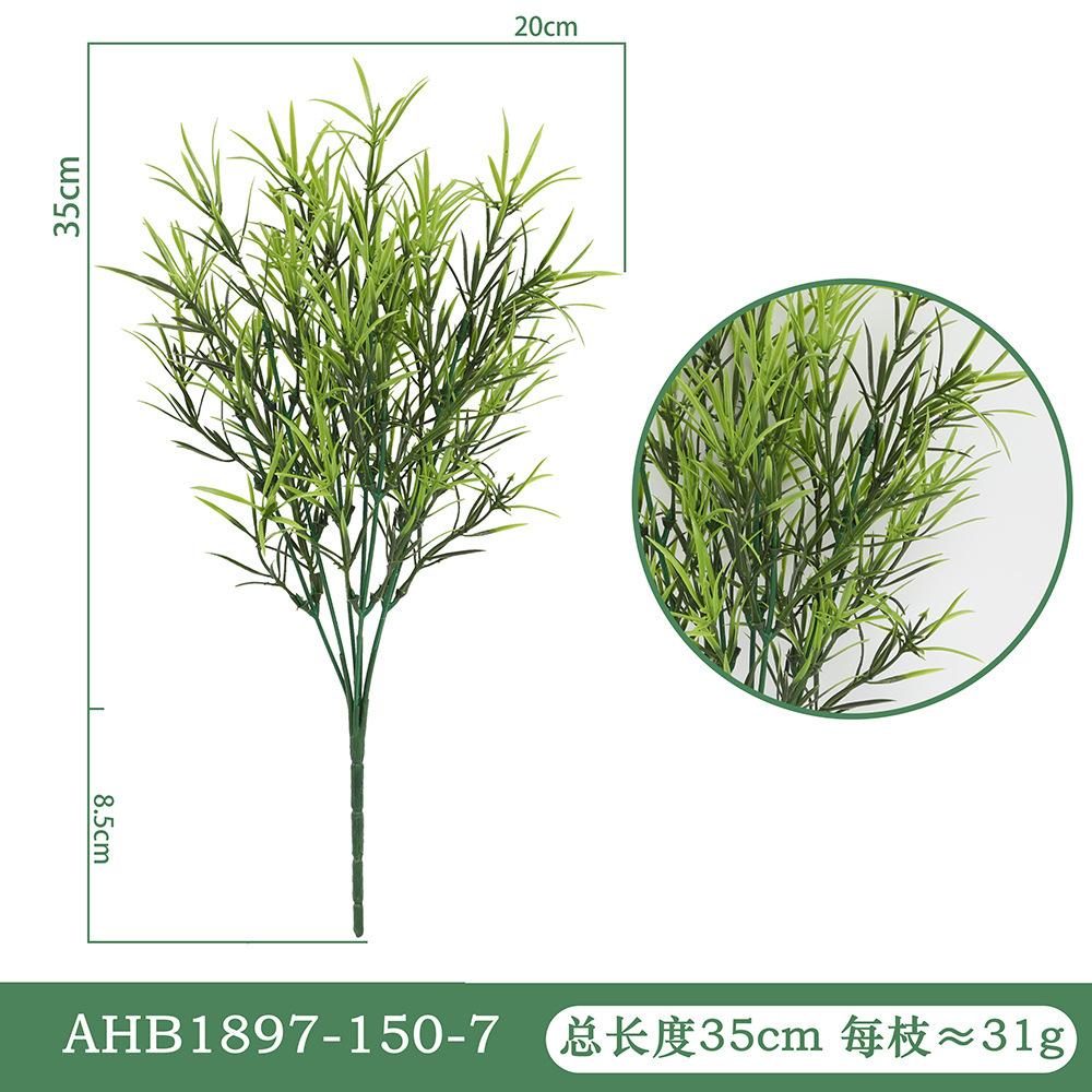 

2PCS Artificial Fern Plants Plastic Green Leaves Fake Greenery Bouquet for Wedding Home Table Decor Hotel Office Ornament