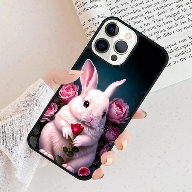 Bunny Rabbits Phone Case For iPhone 17 Air 15 16 Cover 11 13 14 Pro Max 12 Plus Max Fundas