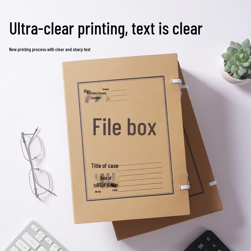 JD Zao A4 Kraft Paper File & Document Storage Boxes (10-Pack)