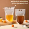 Handheld Beverage Packaging Self-Supporting Bag Disposable Frosted Liquid Juice Self Sealing  And Cold Beverage Bag