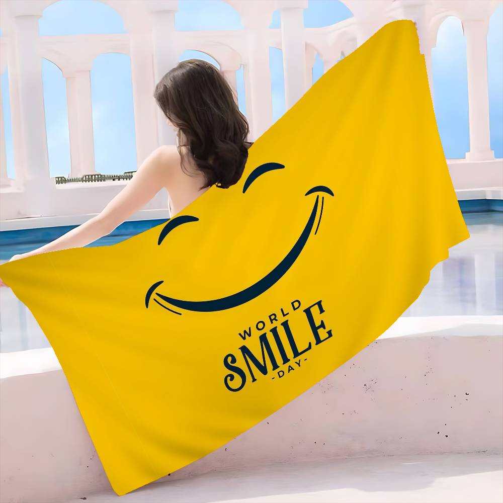 S-Smile Anime Beach Swimming Towel Soft Absorbent Washcloth Children's Gifts for Kids Travel Camping Gym
