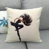 Elegant And Charismatic Dancer Series Digital Printing Short Plush Pillow Covers For Car Sofa Office Cushion Cover Home Goods