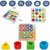 Geometric Puzzles Shape Color Matching Board Preschool Educational Montessori Toys Kids Brain Teaser Puzzle Logic Game with Card