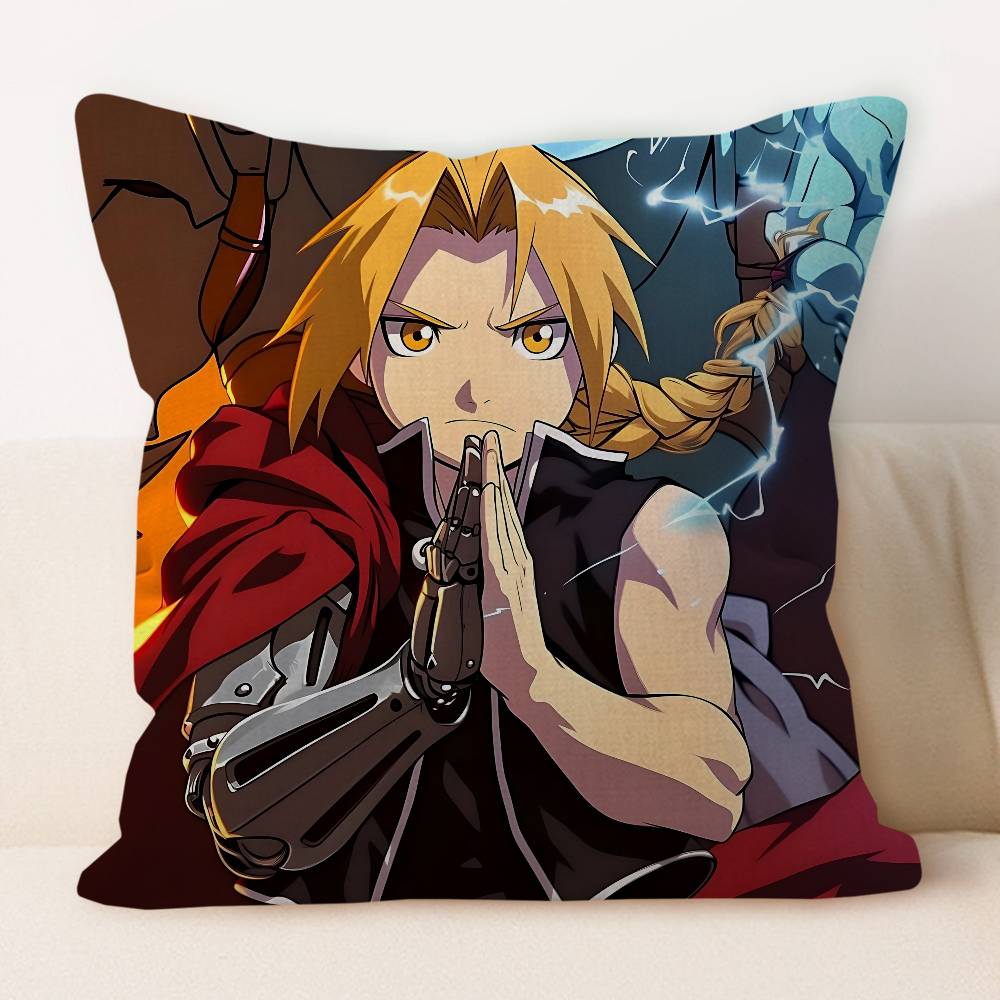 

E-Edward Elric Personalized Picture Text Home Decorative Pillows Household Gifts 45x45cm 12x12Inch