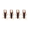 3 Inch Soft Fishing Lures High Density Salted Multi-Legged Bug Style Bait 4 Pack Suitable for Competitive Water Spider Imitation