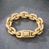 Vintage Stainless Steel Chunky Link Bracelet‘s for Men 16mm Wide Large Chain Party Jewelry Personalized Gift Alien Stage