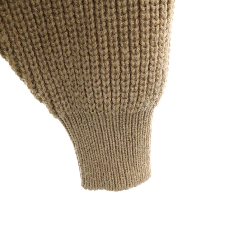 TAN Made In Japan Wool Blend Long Sleeve Knit Bolero F Beige Women Used