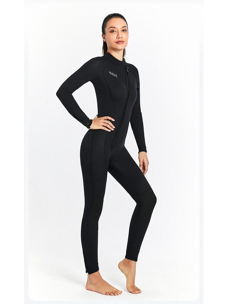 European & American 3MM Wetsuit: Unisex Long Sleeve Snorkeling & Surfing Suit for Cold-Proof Winter Swimming