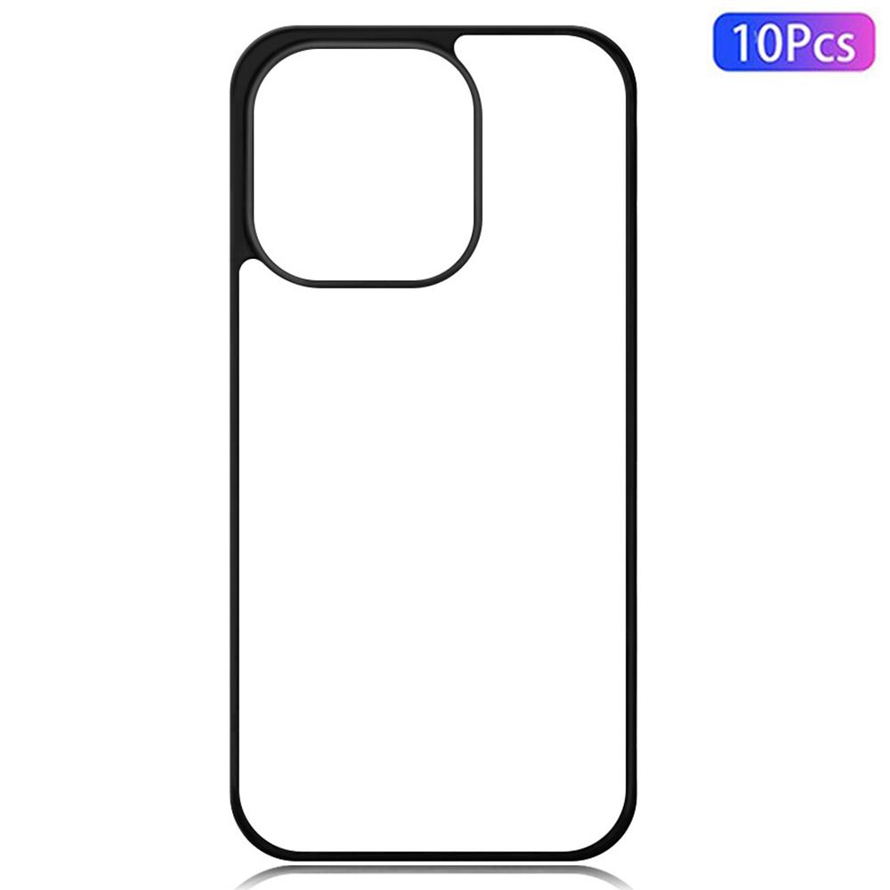 

10Pcs/Pack For iPhone 16 Pro Max Case Shockproof PC+TPU Phone Cover Support Heat Transfer Printing A
