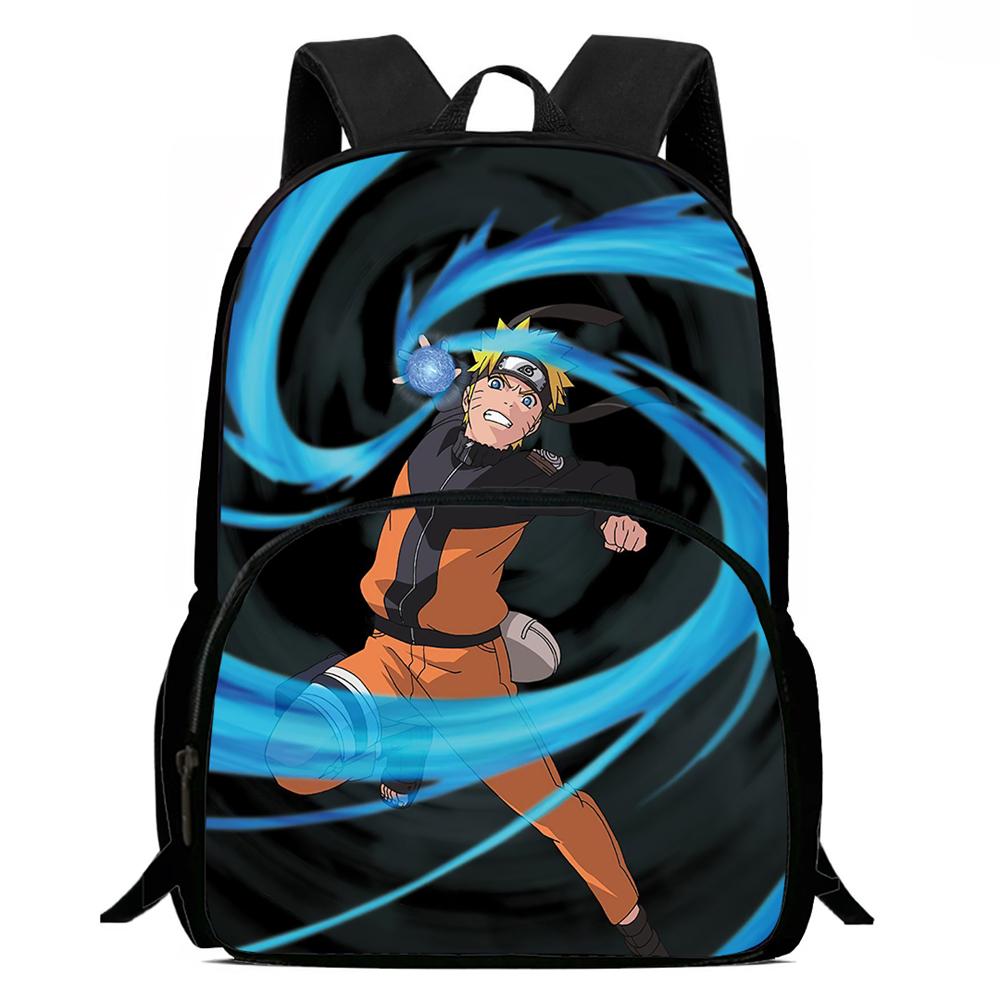 NARUTO Cartoon Anime Kids Backpack,With Adjustable Shoulder Strap & Front Pocket,Lightweight & Durable,for Boys & Girls Age 5-11