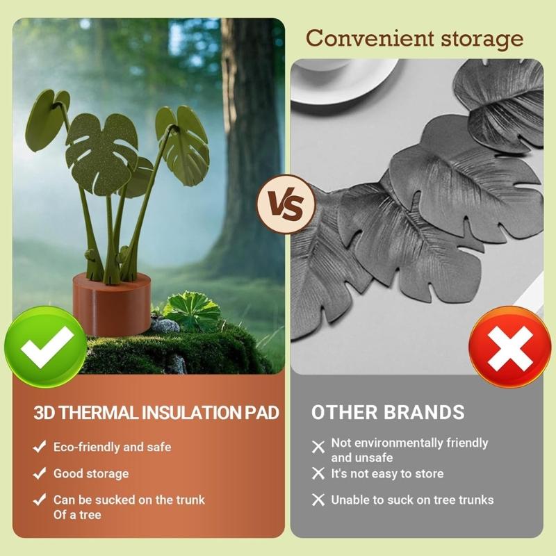 3D Printed Plant Coasters Magnetic Monstera Designs For Desktop Protections And Decoration Waterproof Kitchen Accessory