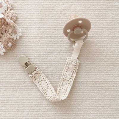 Lace Baby Cloth Pacifier Chain Adjustable Floral Soother Holder Teether Toys Straps Dummy Clips Nipple Holder Clips Toddler