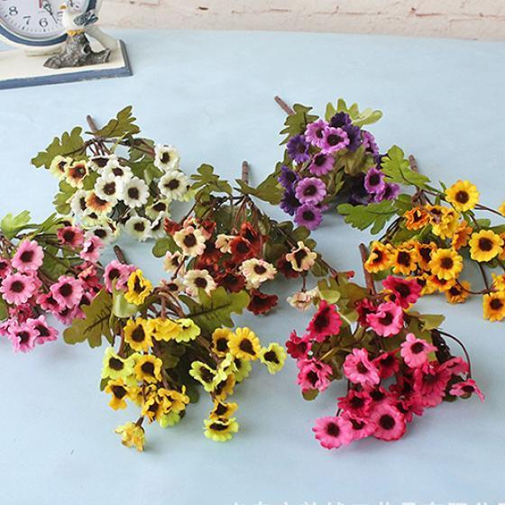 Artificial Chrysanthemum Cloth Home Pastoralism Decor 24 Flowers On 1 Piece